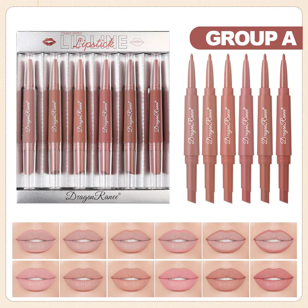 Dragon Ranee 2-in-1 Lipstick & Lip Liner Set | Matte Velvet Lip Liner & Lipstick Set QXL A Full Size