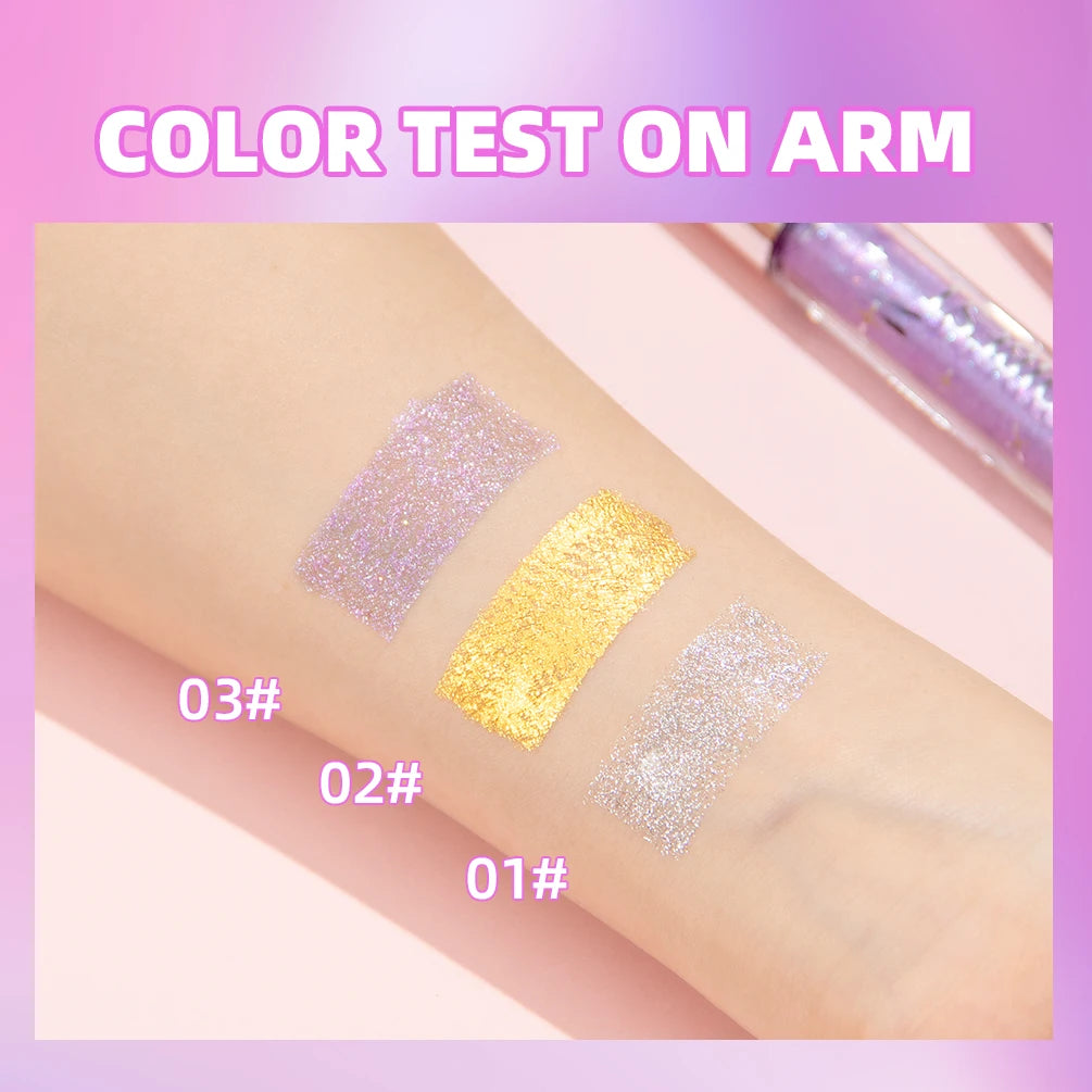QiBest Glitter Mascara | 3D Volume Shimmer Curling Lashes Glitter Mascara QXL