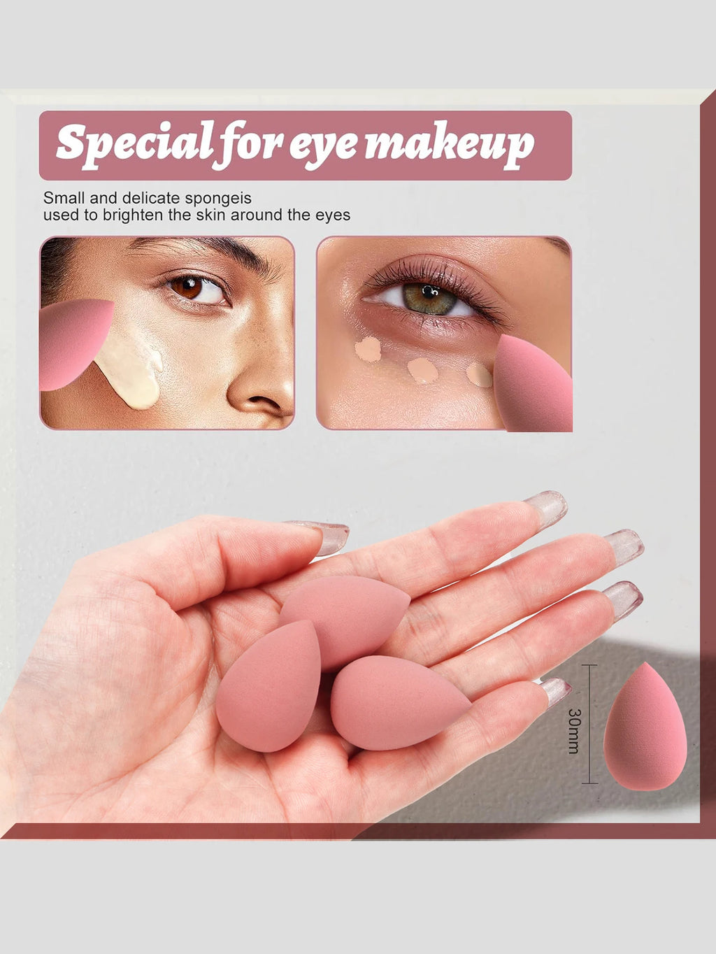 Mini Makeup Sponge Powder Puffs – 15, 30 or 60 Pack Makeup Sponge Puffs QXL