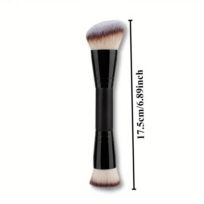 Double-Ended Foundation & Blush Contour Brush | Soft Bristles Contour Makeup Brush QXL