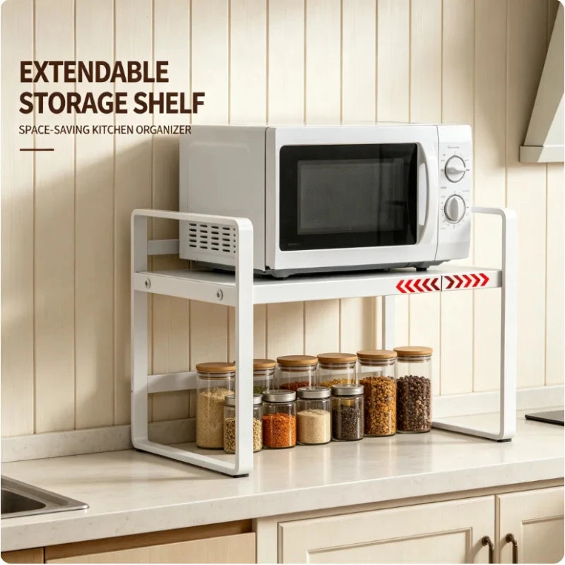 Expandable Kitchen Cabinet Organizer | Multi-Level Rack Cabinet Storage Rack QXL