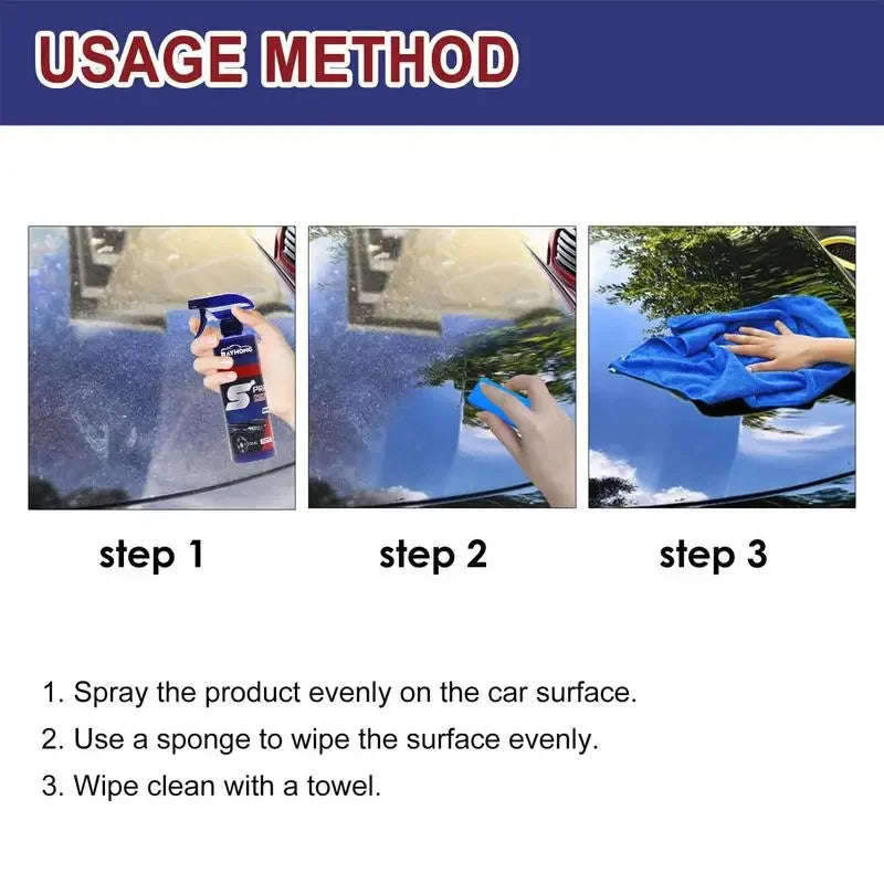 3-in-1 Ceramic Coating Spray | Car Polish & Paint Protection Ceramic Coating Spray QXL