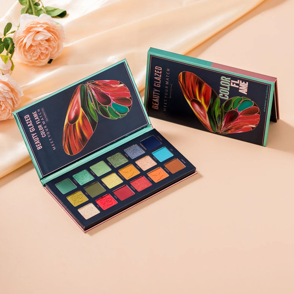 Beauty Glazed Butterfly 18-Color Eyeshadow Palette – Matte & Shimmer Eyeshadow Palette QXL
