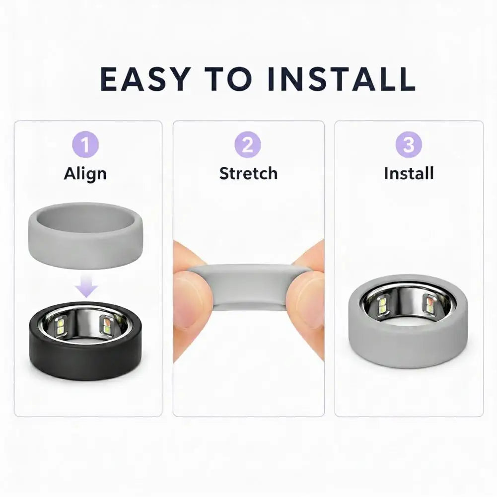 Silicone Cover for Oura Ring 5 | Protective Workout Case Smart Ring Cover QXL