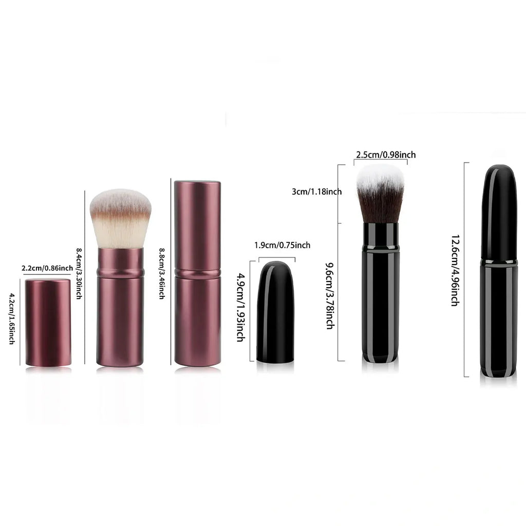 RANCAI Retractable Portable Powder Brush | Mini Makeup Brush Retractable Makeup Brush QXL