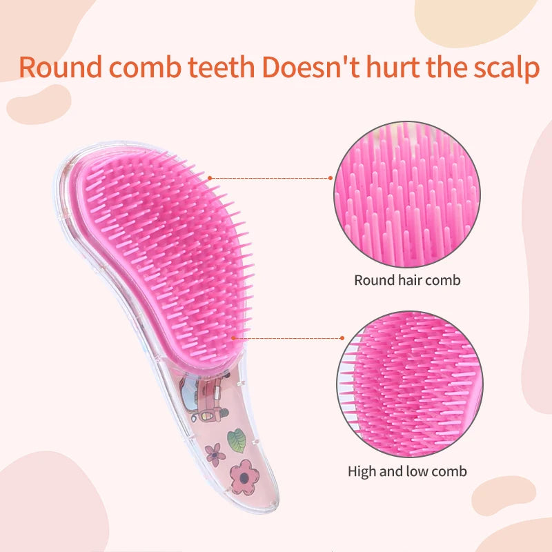 Unicorn Anti-Static Detangling Massage Hair Brush – Pink Detangling Hair Brush QXL