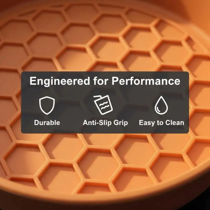 2-Pack Silicone Car Cup Holder Coasters | Non-Slip & Heat Safe Car Cup Holder Coaster QXL