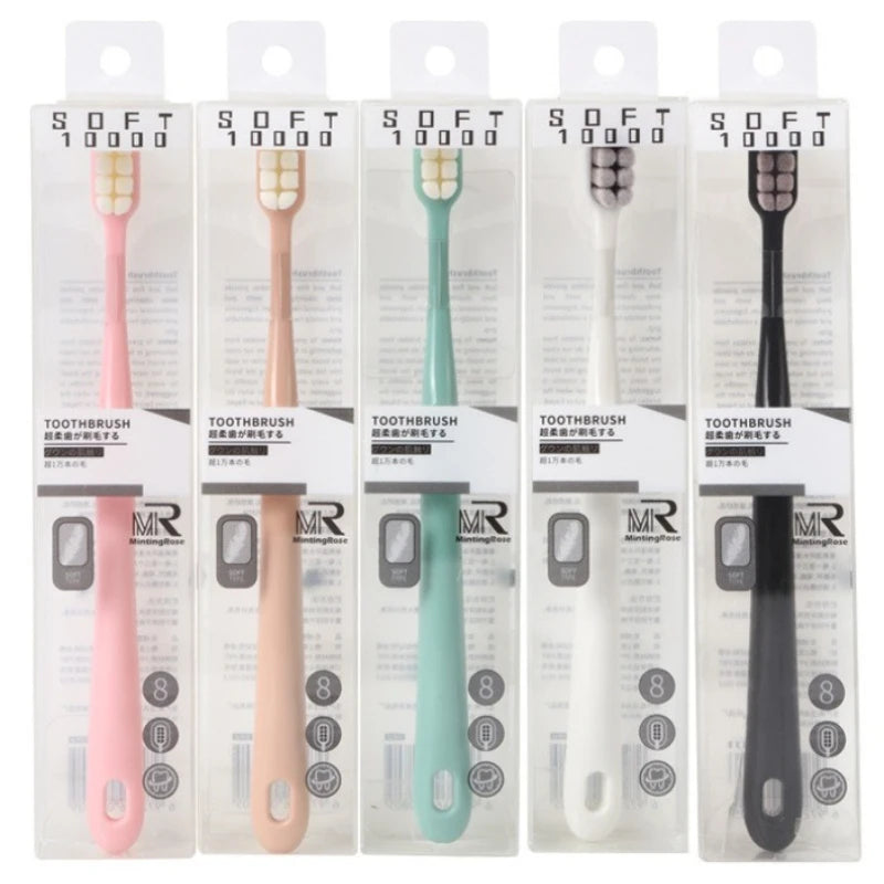 5-Pack Ultra-Soft Adult Manual Toothbrush | 12,000 Bristles Manual Toothbrush Set QXL Default Title