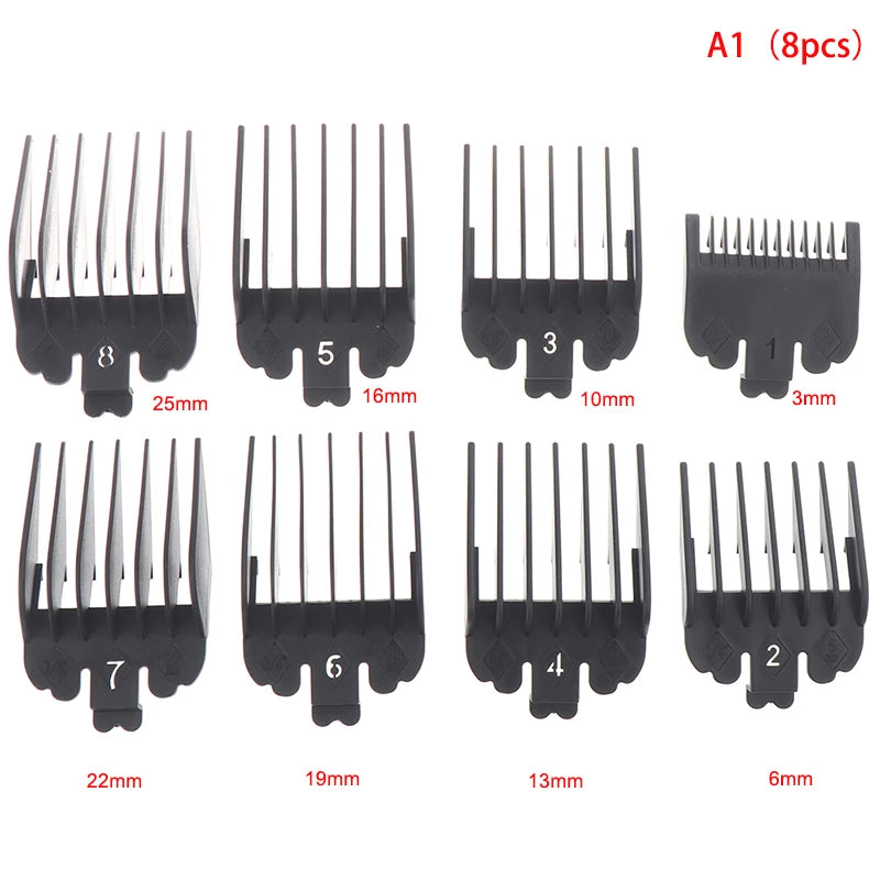 Universal Hair Clipper Guide Comb Set | 10 Sizes 1.5–25mm Clipper Guide Comb Set QXL 8Pcs