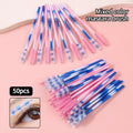 50-Pc Disposable Mascara Wands & Eyebrow Spiral Brushes Disposable Makeup Brushes QXL multicolour