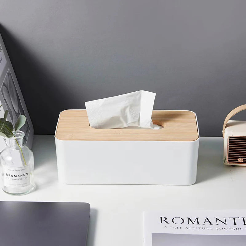 Rectangular Tissue Box Cover – Waterproof Elegant Holder Tissue Box Cover QXL