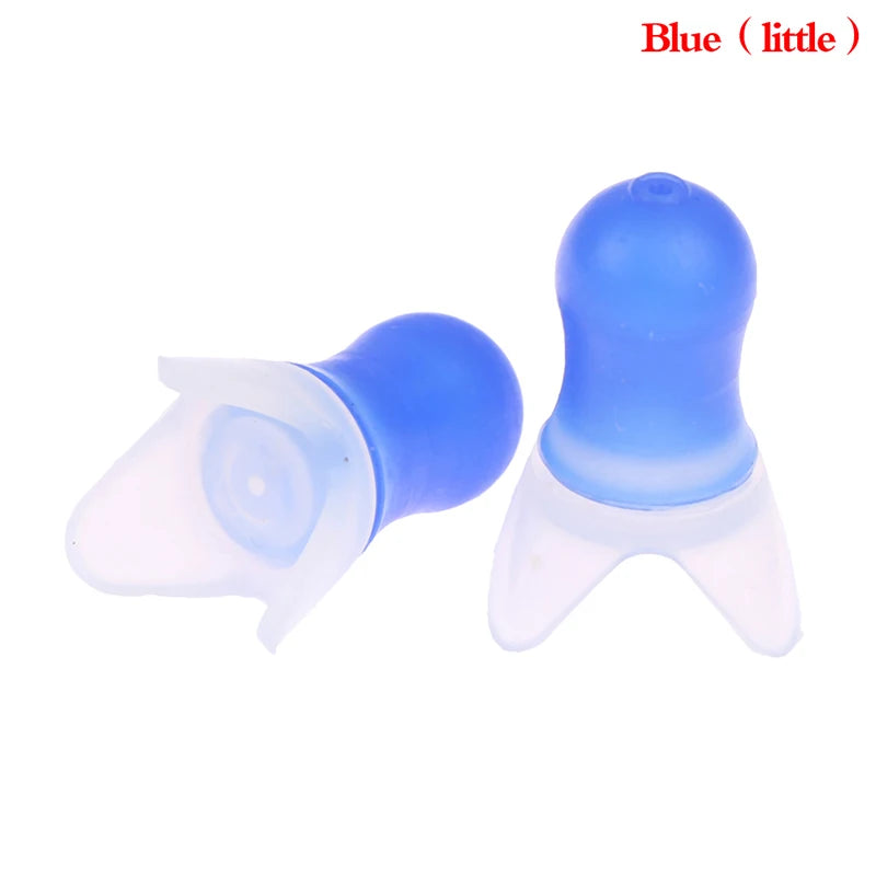 Silicone Pressure Equalizing Earplugs | Flight & Sleep Use Silicone Earplugs QXL Blue little