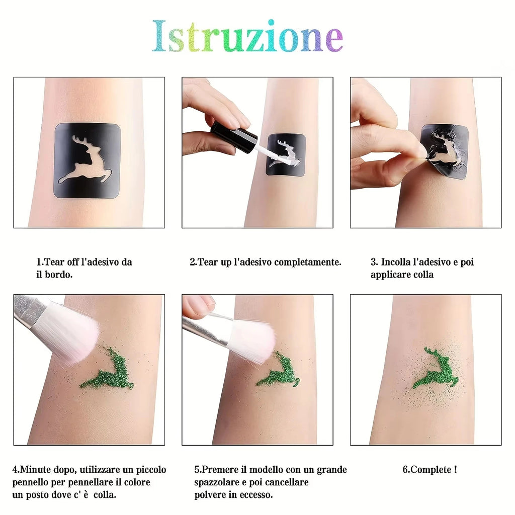 Waterproof Glitter Tattoo Glue | Body Art Adhesive for Parties Glitter Tattoo Adhesive QXL