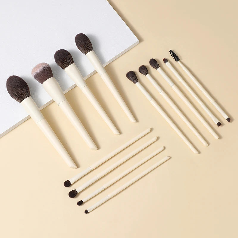 13-Piece Makeup Brush Set | Soft Bristles & Wooden Handles Makeup Brush Set QXL