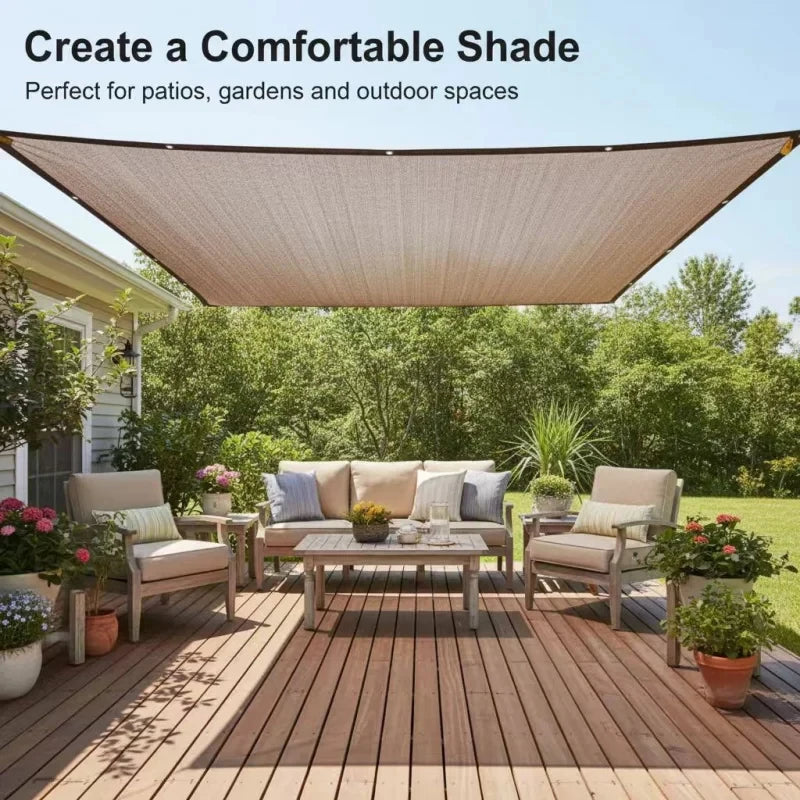 3M x 4M UV Shade Sail | Heavy Duty HDPE Canopy Cover Sun Shade Sail QXL