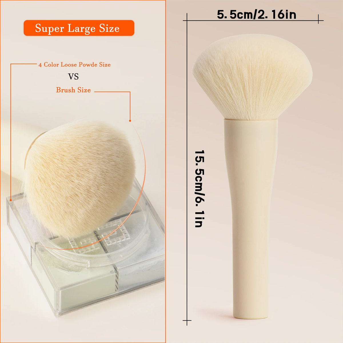 Large Multi-Use Makeup Brush | Powder, Blush & Nail Dust Makeup Brush QXL