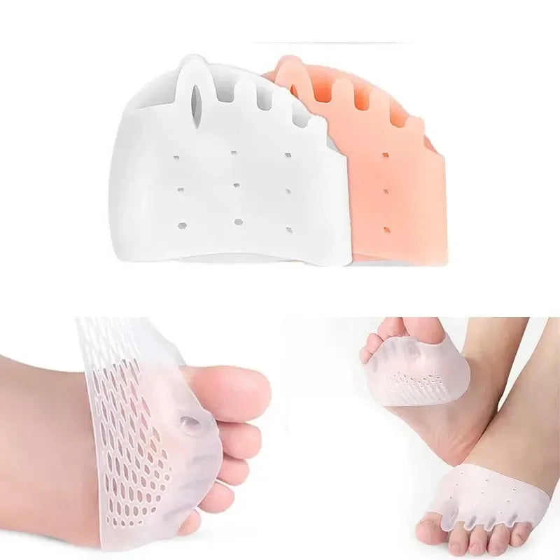 2-Pack Silicone Gel Forefoot Pads & Toe Separator Cushions Gel Forefoot Pad QXL