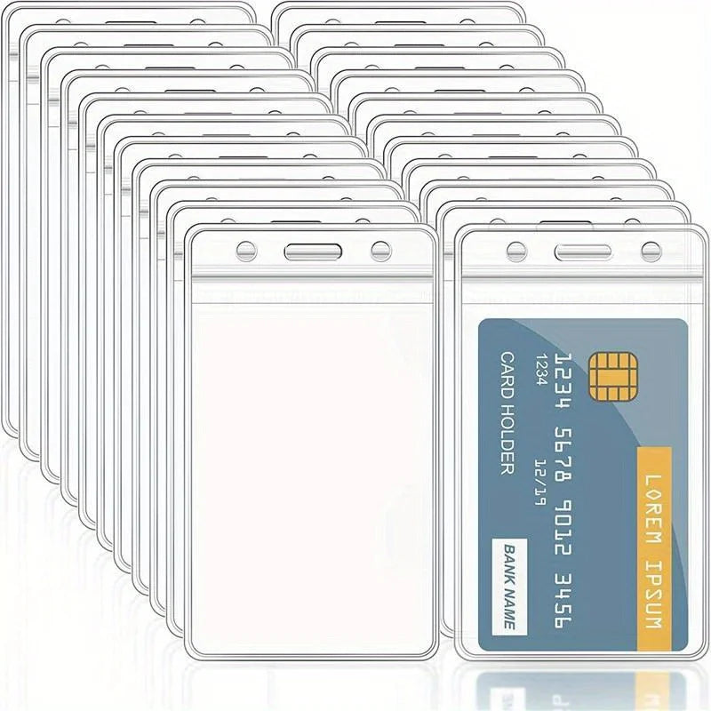Waterproof Clear Plastic ID & Credit Card Badge Holder Case Card Badge Holder QXL