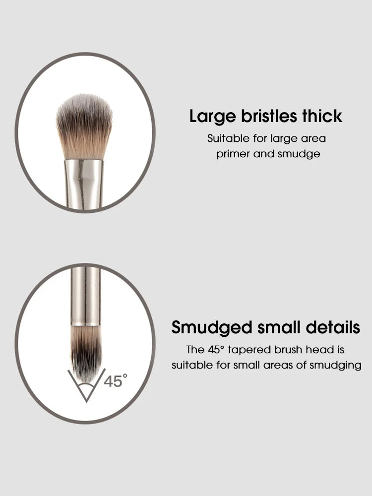GECOMO Double-Ended Eyeshadow Brush | Soft Synthetic Hair Eyeshadow Brush QXL