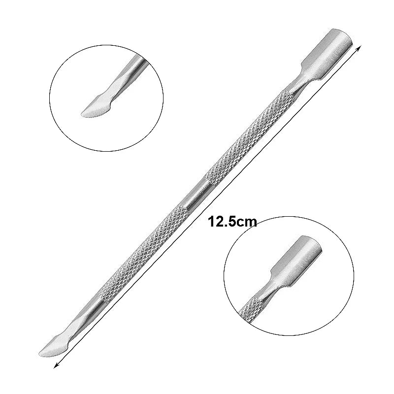 Double-Ended Stainless Steel Cuticle Pusher – Manicure Tool Cuticle Pusher Tool QXL