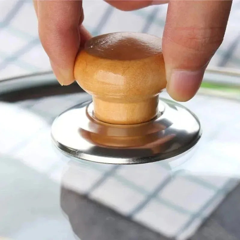Wooden Heat-Resistant Pot Lid Knob | Universal Replacement Cookware Lid Knob QXL