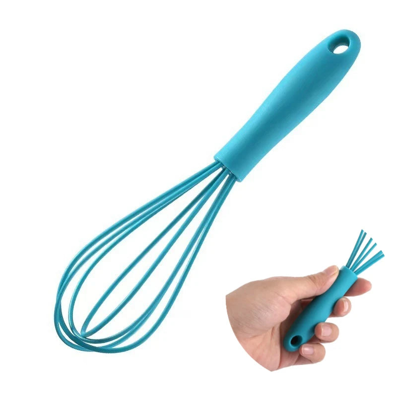 Silicone Handheld Egg Whisk | Portable Mixer & Frother Silicone Egg Whisk QXL