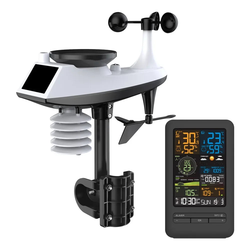 Tuya WiFi Smart Weather Station | Color Screen Digital Clock Smart Weather Station QXL With WiFi