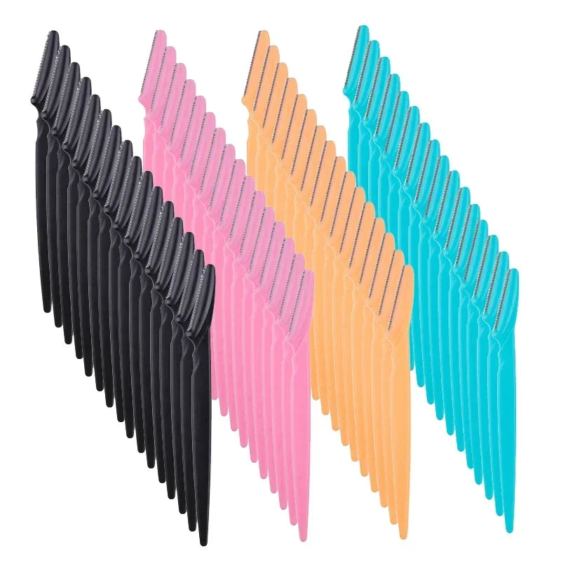 100-Pack Eyebrow Trimmer Razors | Portable Face Shaper Eyebrow Trimmer Razor QXL