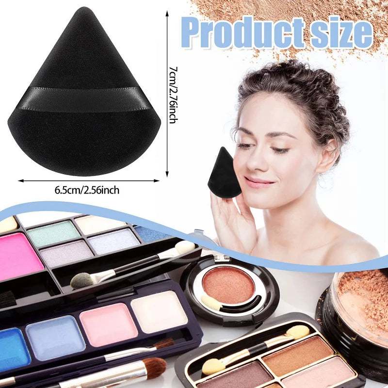 Triangular Powder Puff Set | Wet & Dry Sponge for Precise Makeup Makeup Powder Puff QXL