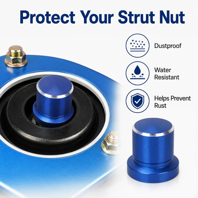 Aluminum Shock Absorber Bolt Cap – Nissan Strut Nut Cover Engine Bay Trim Cap QXL