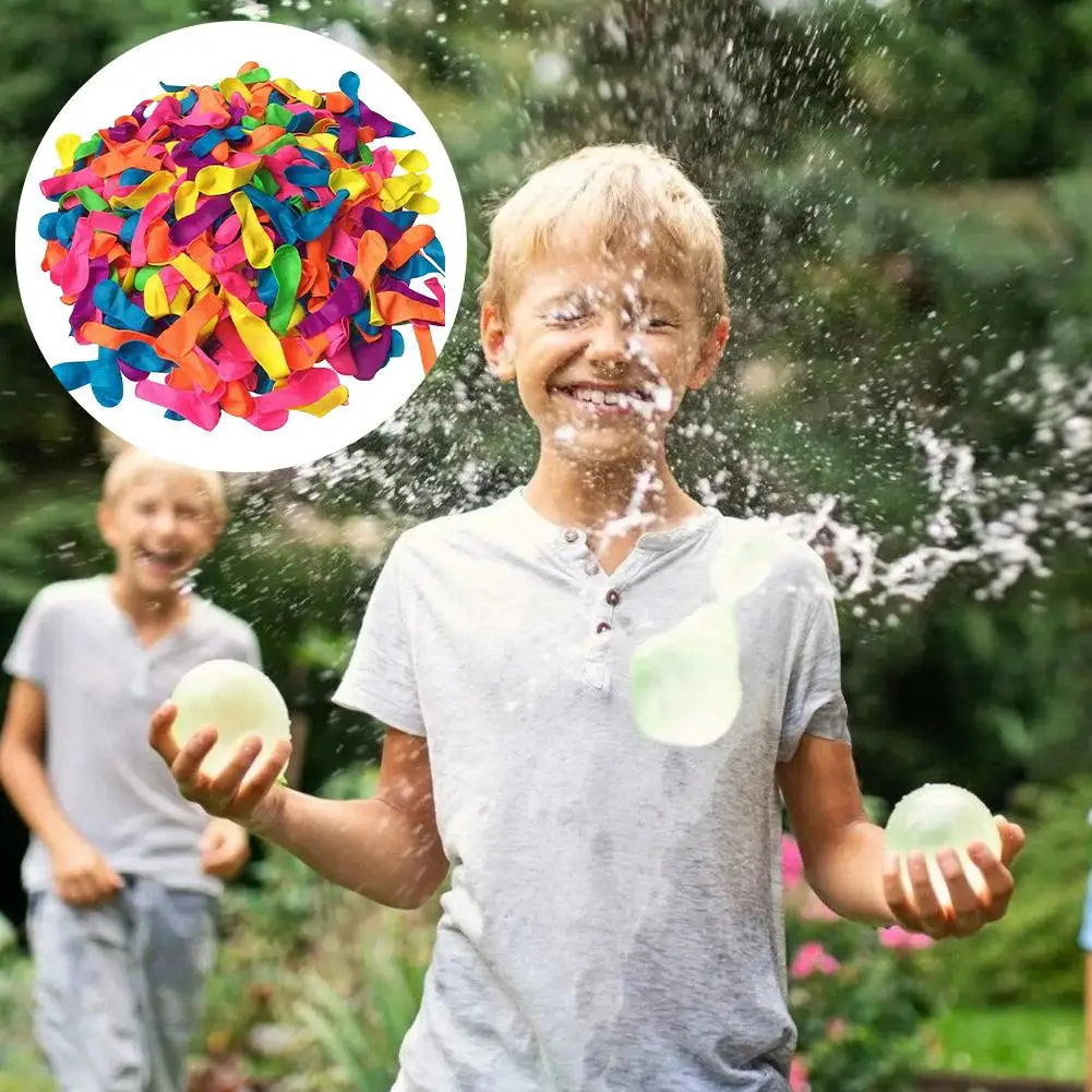 500-Pack Colorful Water Balloons with 2 Filling Nozzles Water Balloon Set QXL