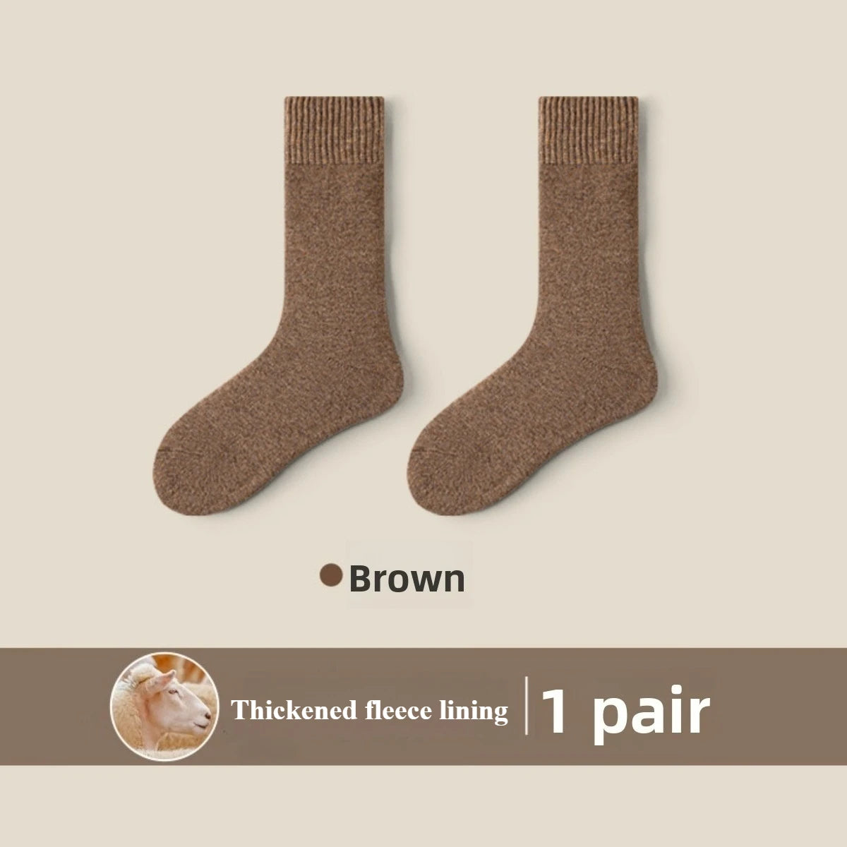 Women's Extra Thick Thermal Winter Crew Boot Socks | 1 Pair Thermal Winter Socks QXL MULTI One Size