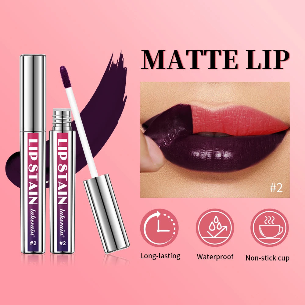 Matte Peel-Off Lip Tint Stain | Long-Lasting Liquid Lipstick Matte Lip Tint QXL