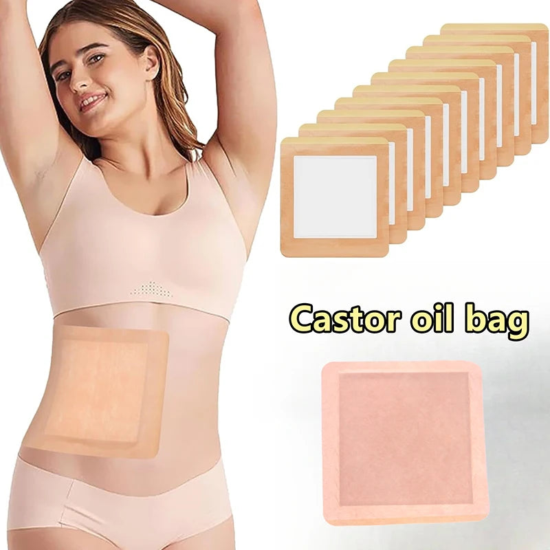 Disposable Self-Adhesive Castor Oil Pack | Navel Belly Patch Castor Oil Patch QXL