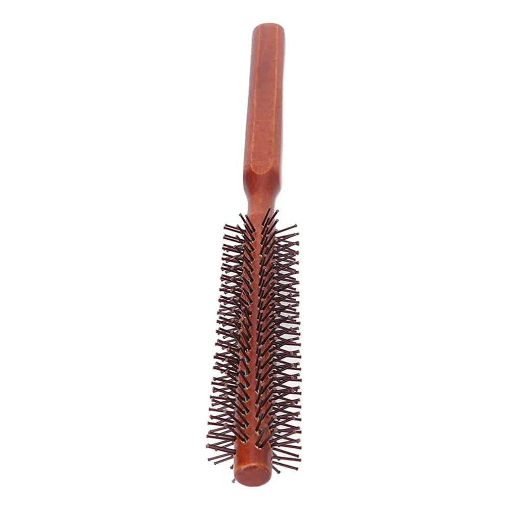 Wooden Round Hair Brush | Nylon Bristles for Blow Drying Round Hair Brush QXL