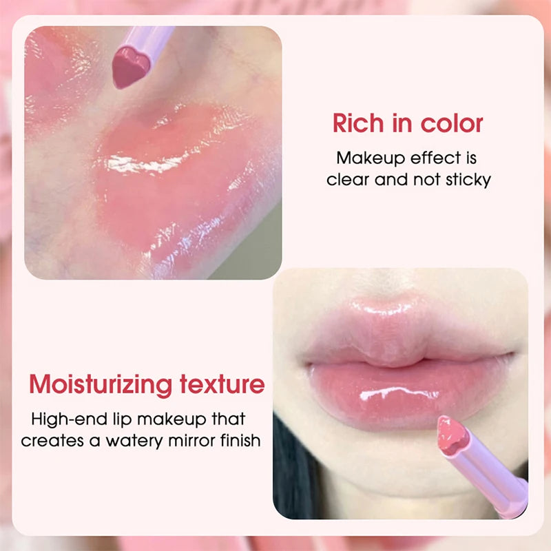Gegebear Pink Bunny Solid Lip Gloss | Glossy & Hydrating Solid Lip Gloss QXL