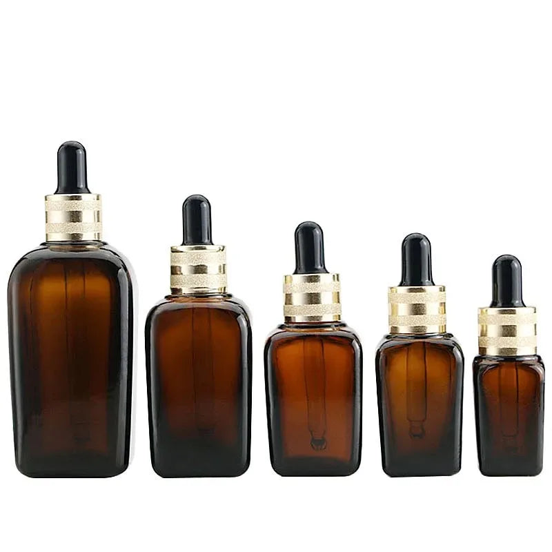 Amber Glass Dropper Bottles 10ml–100ml | Tincture & Serum Bottles Glass Dropper Bottle QXL