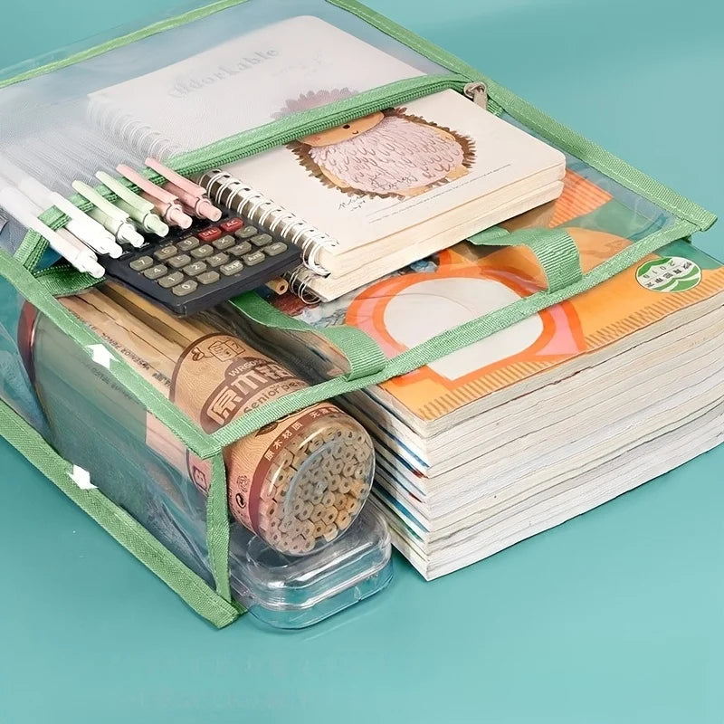 Transparent A4 File Bag | Foldable Document Organizer Document File Bag QXL