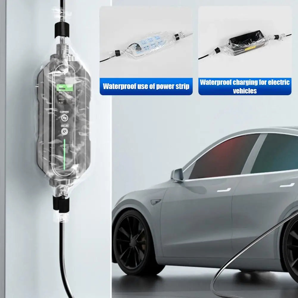 EV Charger Rain Cover | Waterproof Dustproof Protector Bag EV Charger Protector QXL