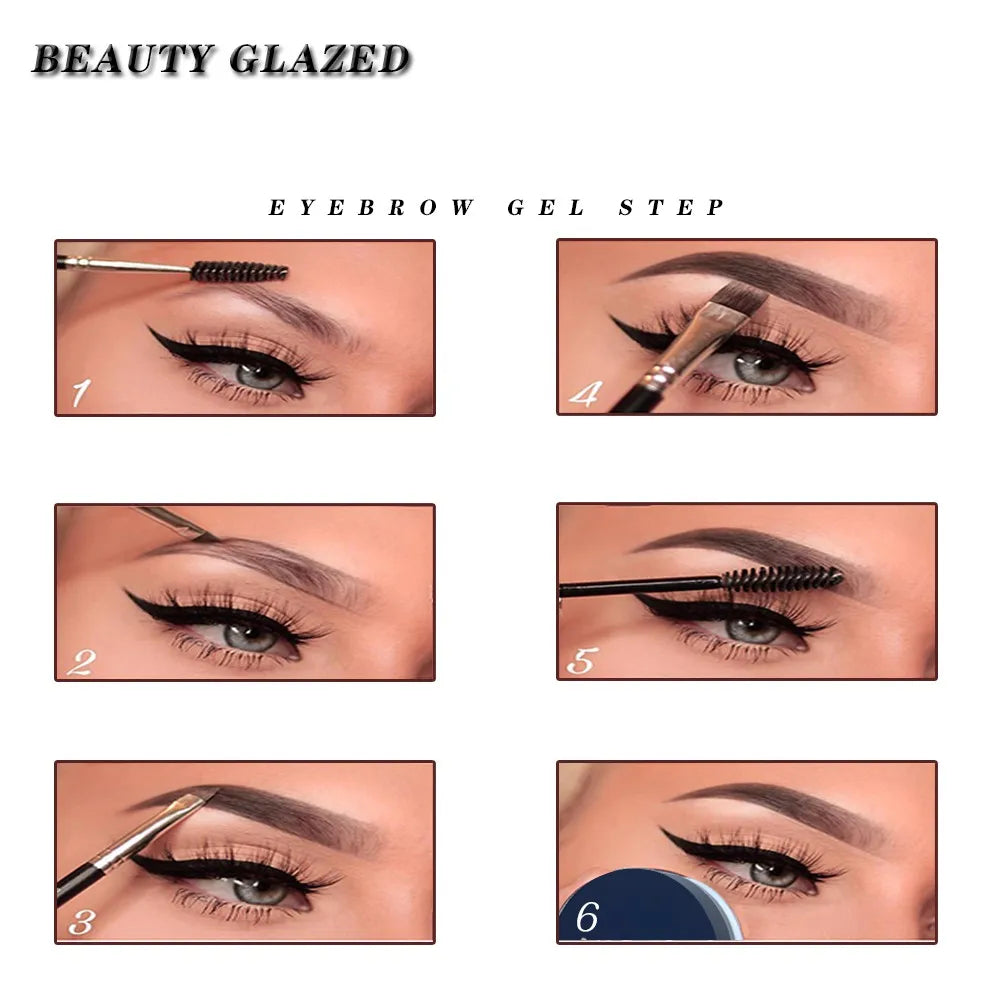 Beauty Glazed 5-Color Matte Waterproof Liquid Eyebrow Gel Liquid Eyebrow Gel QXL