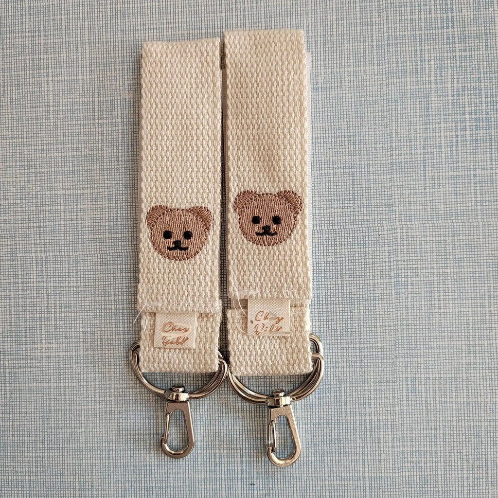 2-Pack Baby Stroller Hooks | Pram Diaper Bag Clips Stroller Bag Hook QXL B357 Beige 2pcs