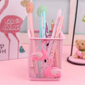 Pink Flamingo Metal Pen Holder | Stylish Desk Organizer Desk Pen Holder QXL 1pc