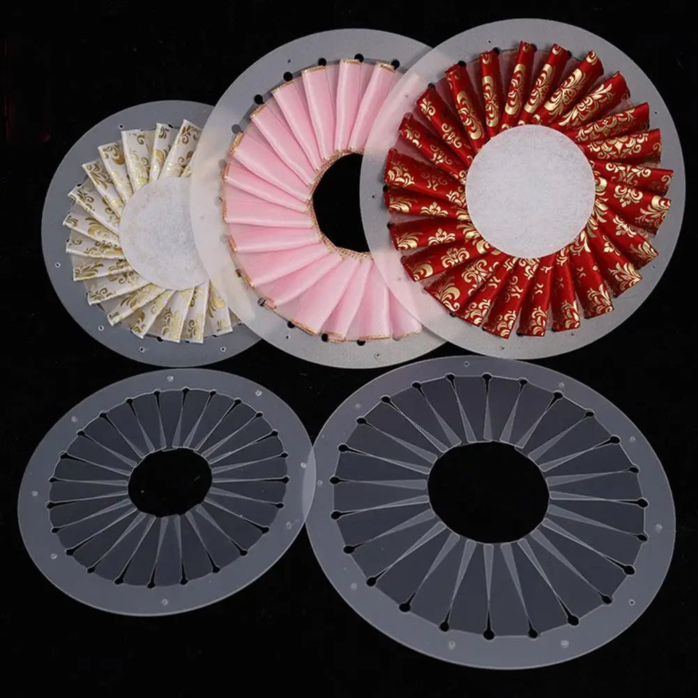 Clear Ribbon Rosette Maker Tool | 9cm 12cm 15cm DIY Flowers Ribbon Rosette Maker QXL