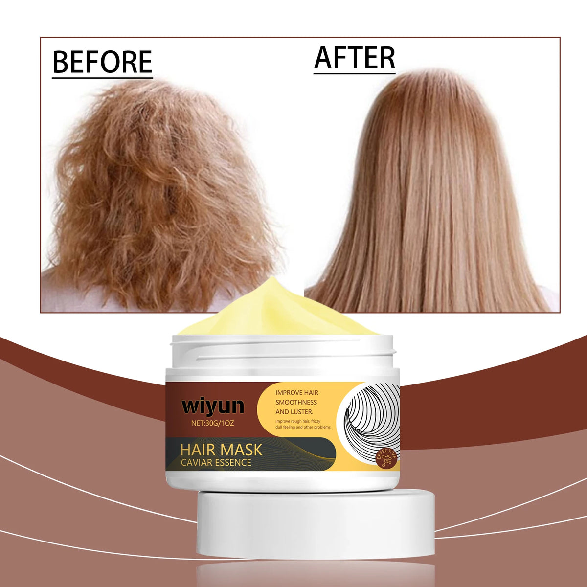 WIYUN Collagen Keratin Hair Mask – Deep Hydrating Treatment Hair Treatment Mask QXL 3pcs