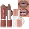 Beauty Glazed Matte Brown Lipstick & Lip Gloss Set | 2-Pc Kit Lip Gloss & Lipstick QXL 101 101