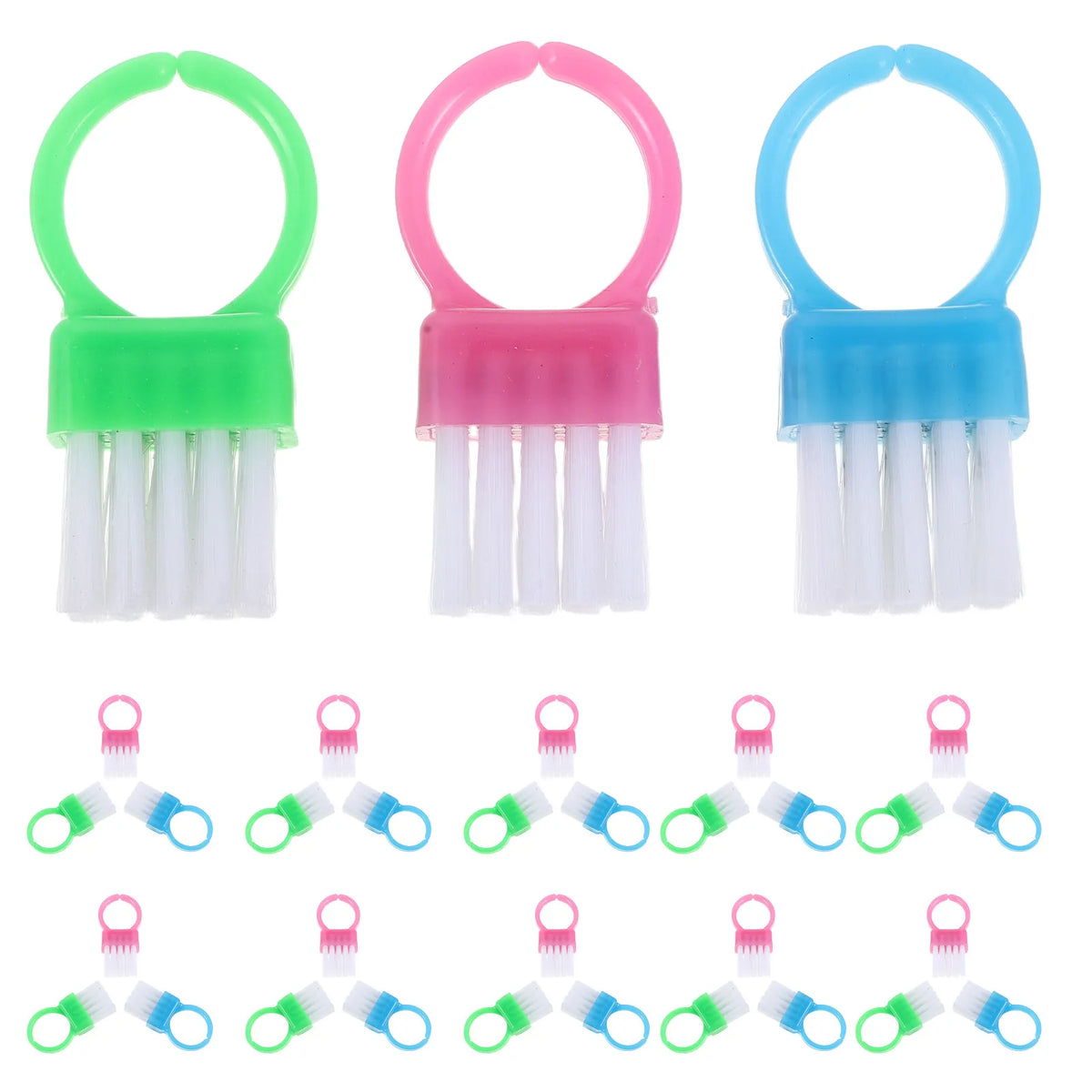 90-Pack Soft Nail Dust Cleaning Brush Rings | Manicure Tool Nail Cleaning Brush QXL