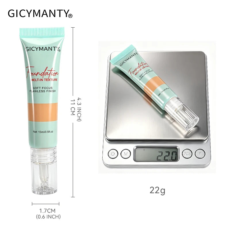 GICYMANTY Soft Focus Liquid Foundation | 12 Shades, Matte Liquid Foundation QXL