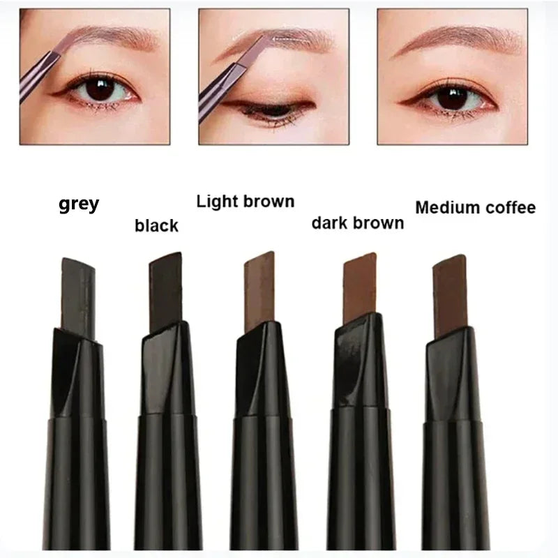 DNM Triangular Eyebrow Pencil & Brush – 7 Shades Eyebrow Pencil QXL