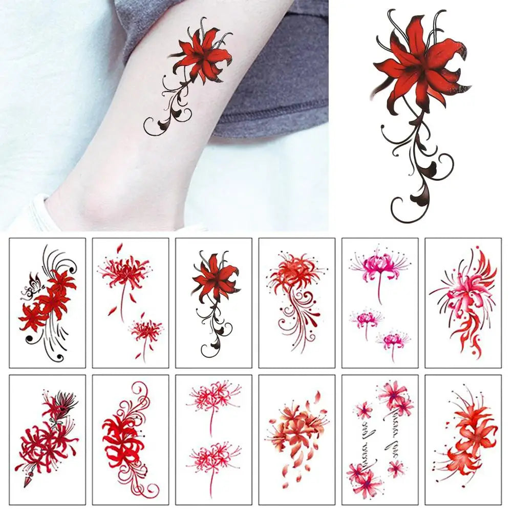 30-Pack Waterproof Temporary Tattoo Stickers | Colorful Body Art Temporary Tattoo Stickers QXL
