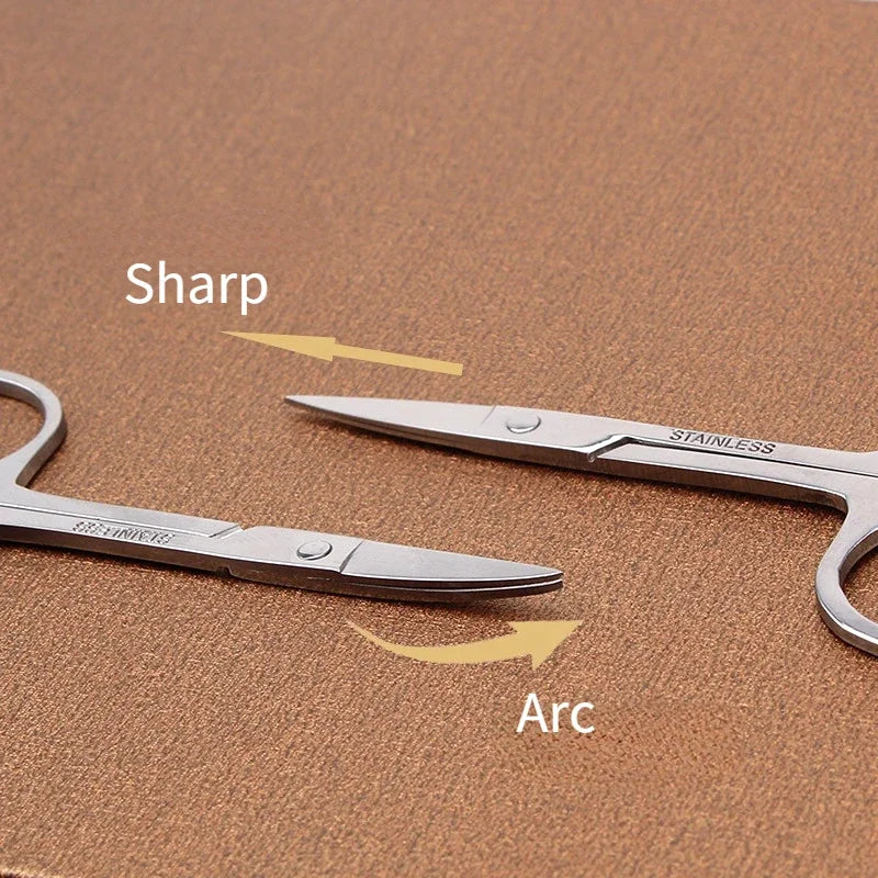 Stainless Steel Nail Nose Eyebrow Scissors & Cuticle Trimmer Grooming Scissors QXL